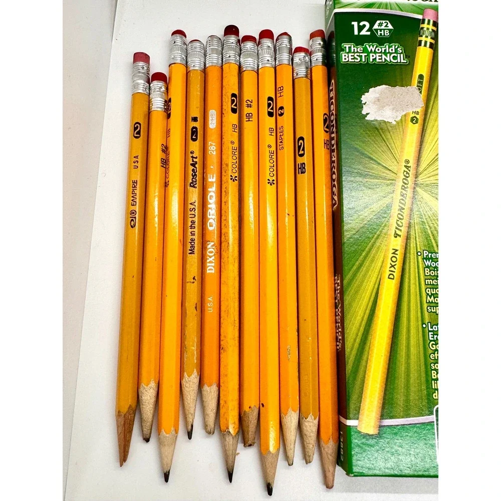 Dixon Ticonderoga No 2 Pencils Bulk Lot 48ct Boxes Plus Mixed Loose Pencils HB